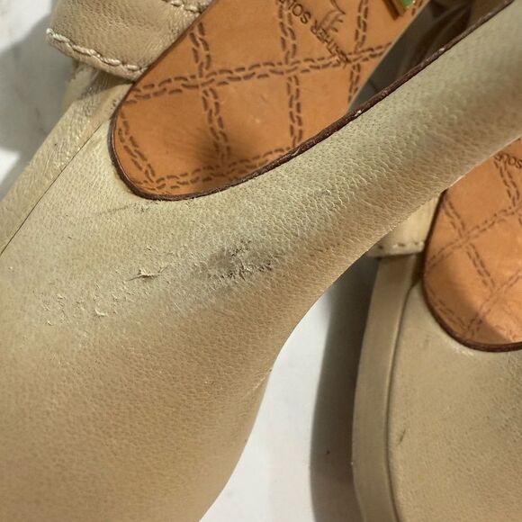 L.A.M.B. Tan and Brown Heels with Bow Detail - Picture 9 of 9